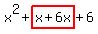 x%5E2%2Bhighlight%28x%2B6x%29%2B6