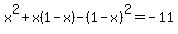 x%5E2%2Bx%281-x%29+-+%281-x%29%5E2=-11