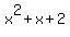 x%5E2%2Bx%2B2