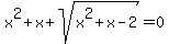 x%5E2%2Bx%2Bsqrt%28x%5E2%2Bx-2%29=0