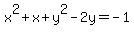 x%5E2%2Bx%2By%5E2-2y=-1