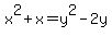 x%5E2%2Bx+=+y%5E2-2y