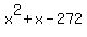 x%5E2%2Bx-272