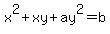 x%5E2%2Bxy%2Bay%5E2=b+