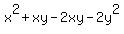 x%5E2%2Bxy-2xy-2y%5E2+