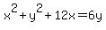 x%5E2%2By%5E2%2B12x=6y