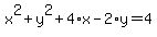 x%5E2%2By%5E2%2B4%2Ax-2%2Ay=4