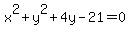 x%5E2%2By%5E2%2B4y-21=0