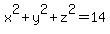 x%5E2%2By%5E2%2Bz%5E2=14