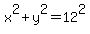 x%5E2%2By%5E2=12%5E2