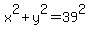 x%5E2%2By%5E2=39%5E2