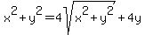 x%5E2%2By%5E2=4sqrt%28x%5E2%2By%5E2%29%2B4y