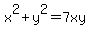 x%5E2%2By%5E2=7xy