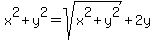x%5E2%2By%5E2+=+sqrt%28x%5E2%2By%5E2%29+%2B+2y