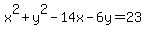 x%5E2%2By%5E2-14x-6y=23
