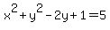 x%5E2%2By%5E2-2y%2B1=5