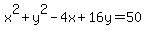 x%5E2%2By%5E2-4x%2B16y=50