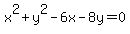 x%5E2%2By%5E2-6x-8y=0