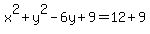 x%5E2%2By%5E2-6y%2B9=12%2B9