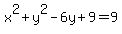 x%5E2%2By%5E2-6y%2B9=9