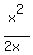 x%5E2%2F%282x%29