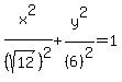 x%5E2%2F%28sqrt%2812%29%29%5E2%2By%5E2%2F%286%29%5E2=1