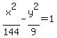 x%5E2%2F144-y%5E2%2F9=1