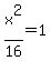x%5E2%2F16=1