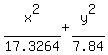 x%5E2%2F17.3264+%2B+y%5E2%2F7.84