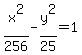 x%5E2%2F256-y%5E2%2F25=1