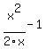 x%5E2%2F2x-1