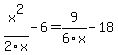 x%5E2%2F2x-6=9%2F6x-18
