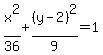 x%5E2%2F36%2B%28y-2%29%5E2%2F9=1