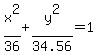 x%5E2%2F36%2By%5E2%2F34.56=1