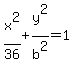x%5E2%2F36%2By%5E2%2Fb%5E2=1