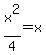 x%5E2%2F4=x+
