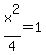 x%5E2%2F4+=+1
