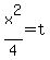 x%5E2%2F4+=+t