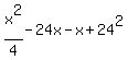 x%5E2%2F4+-+24x+-+x+%2B+24%5E2