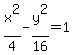 x%5E2%2F4-y%5E2%2F16=1