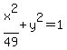 x%5E2%2F49%2By%5E2=1