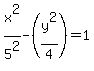 x%5E2%2F5%5E2-+%28y%5E2%2F4%29+=+1