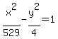 x%5E2%2F529-y%5E2%2F4=1