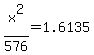 x%5E2%2F576=1.6135