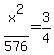x%5E2%2F576+=+3%2F4