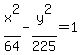x%5E2%2F64-y%5E2%2F225=1