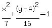 x%5E2%2F7%2B%28y-4%29%5E2%2F16=1