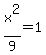 x%5E2%2F9+=+1
