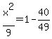 x%5E2%2F9+++=+1-40%2F49