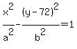x%5E2%2Fa%5E2+-+%28y+-+72%29%5E2%2Fb%5E2+=+1